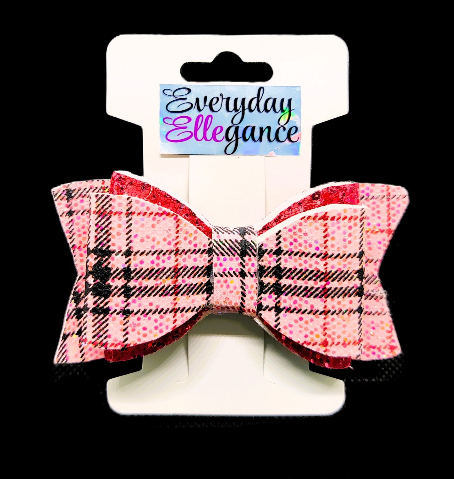 Plaid Glitter Hairbow
