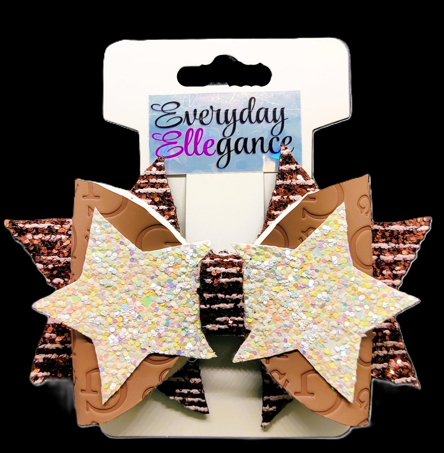 Glitter Star Faux Designer Hairbow