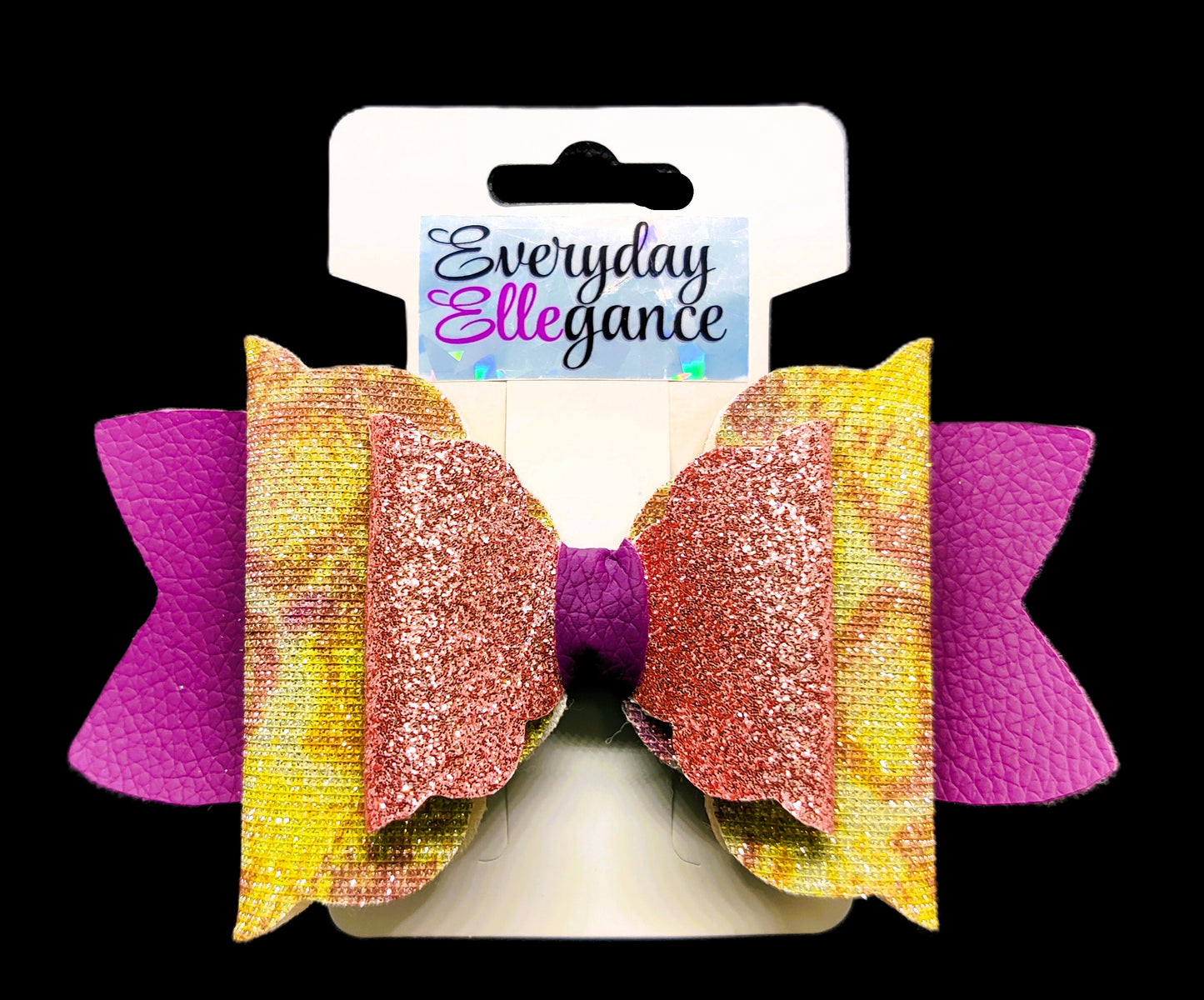 Marbled Glitter Hairbow