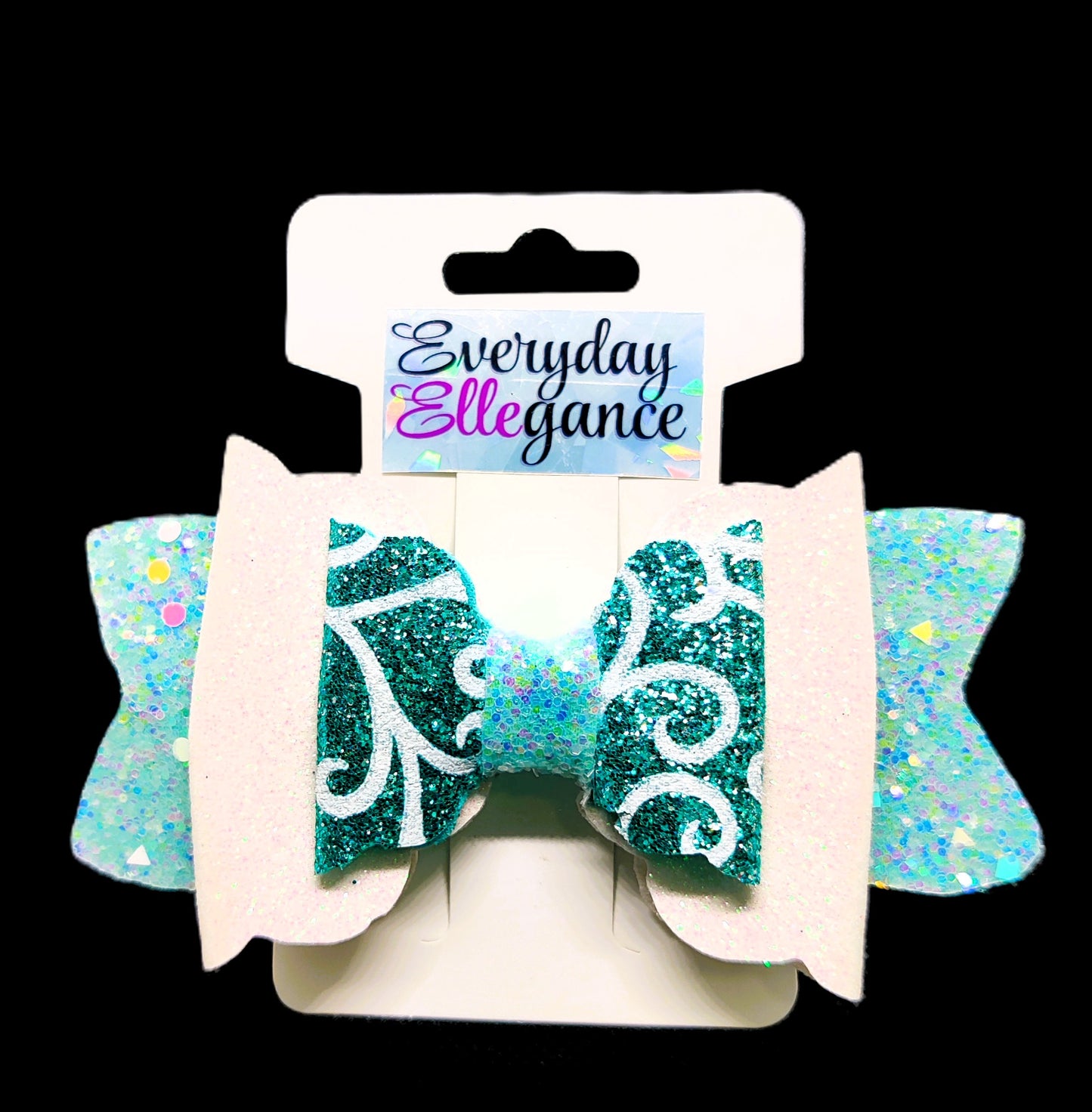 Blue Glitter Bow