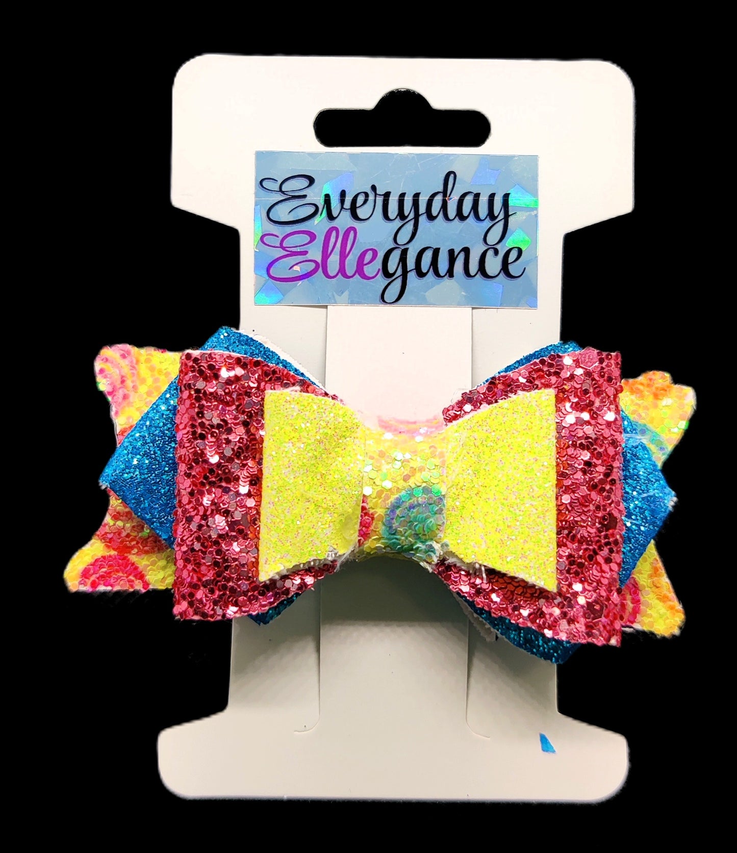 Chunky Glitter Layered Hairbow