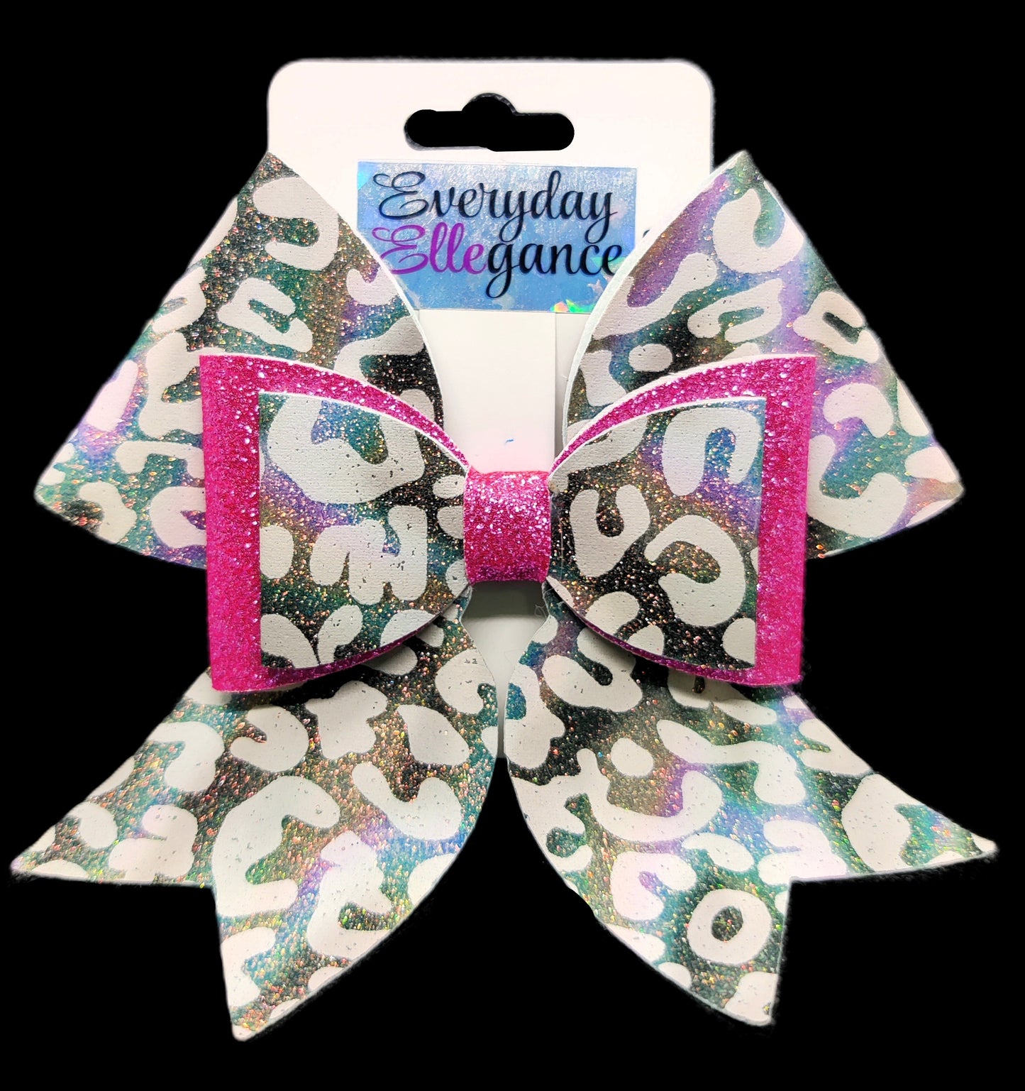 Cheetah Print Glitter Bow