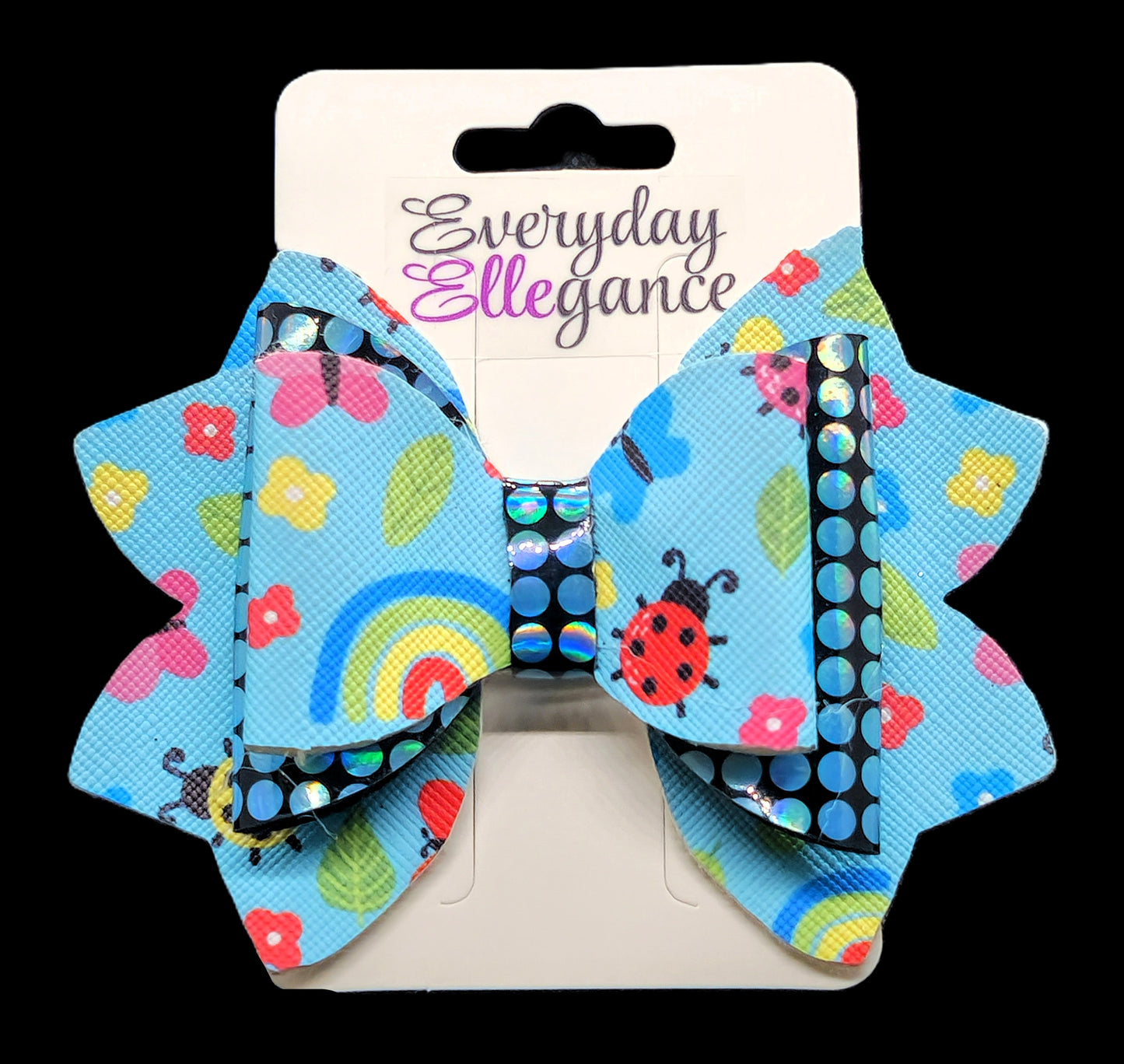 Ladybug and Butterfly Polka Dot Bow