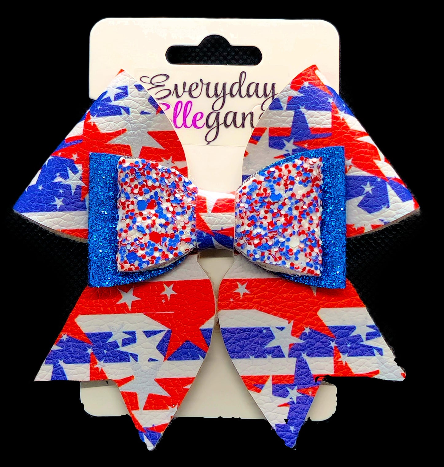 Glitter Stars and Stripes Bow