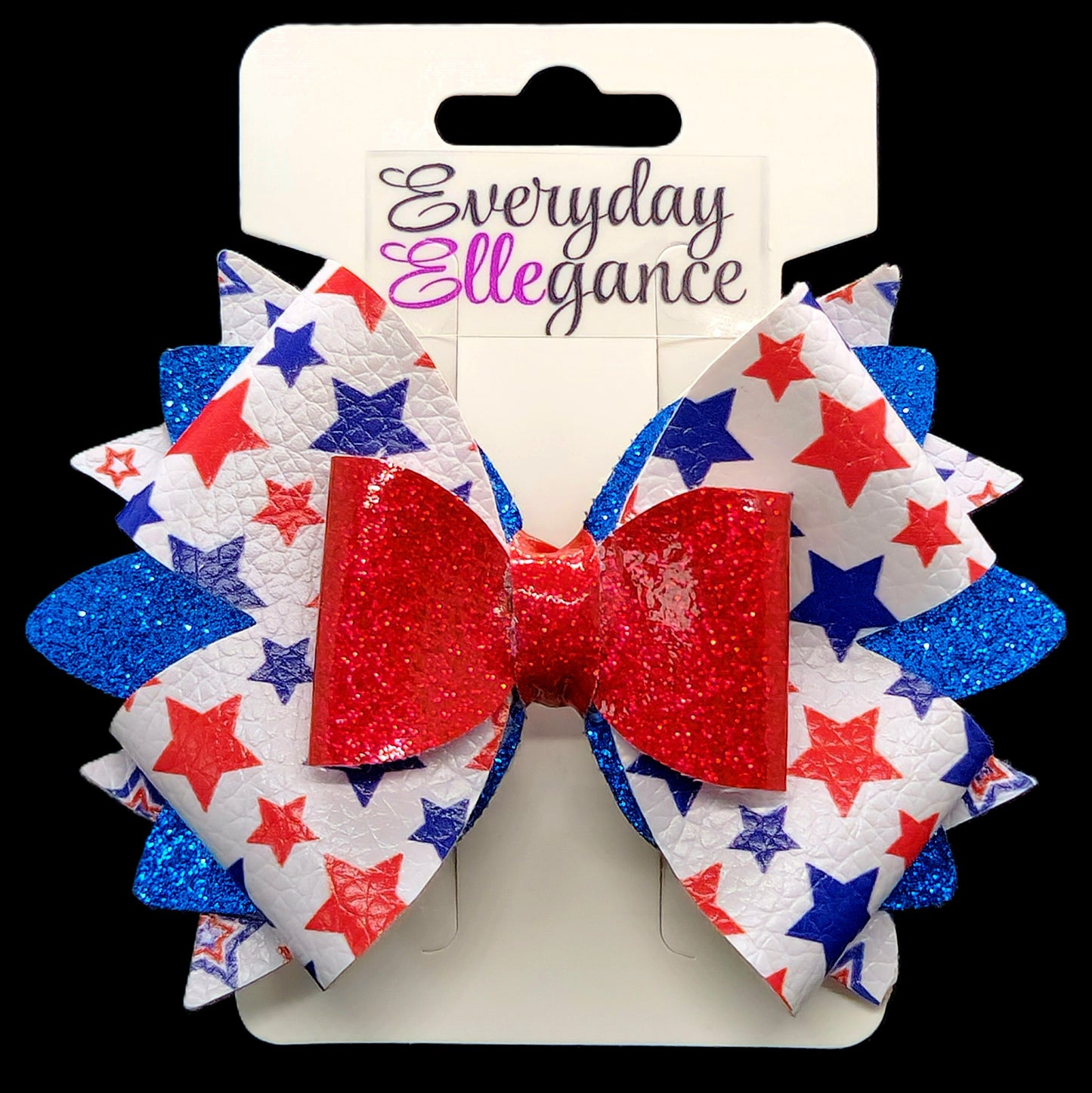 Glitter Star Pinwheel Bow