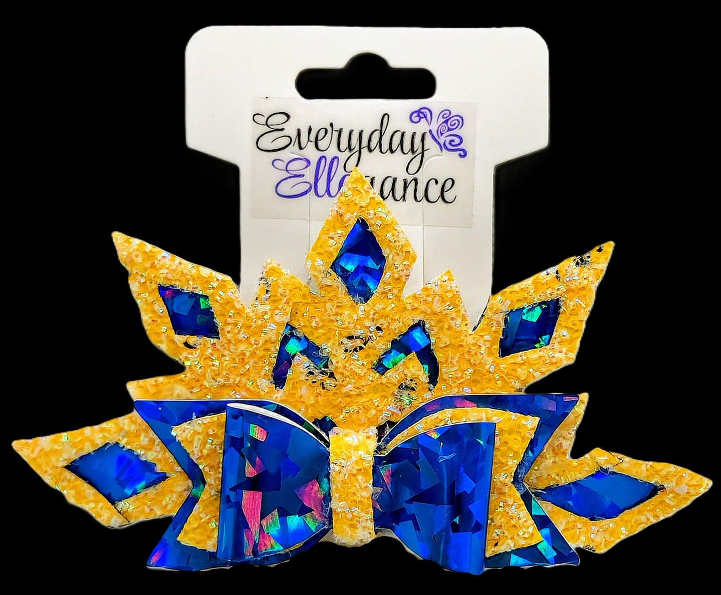 Holographic Glitter Tiara Bow