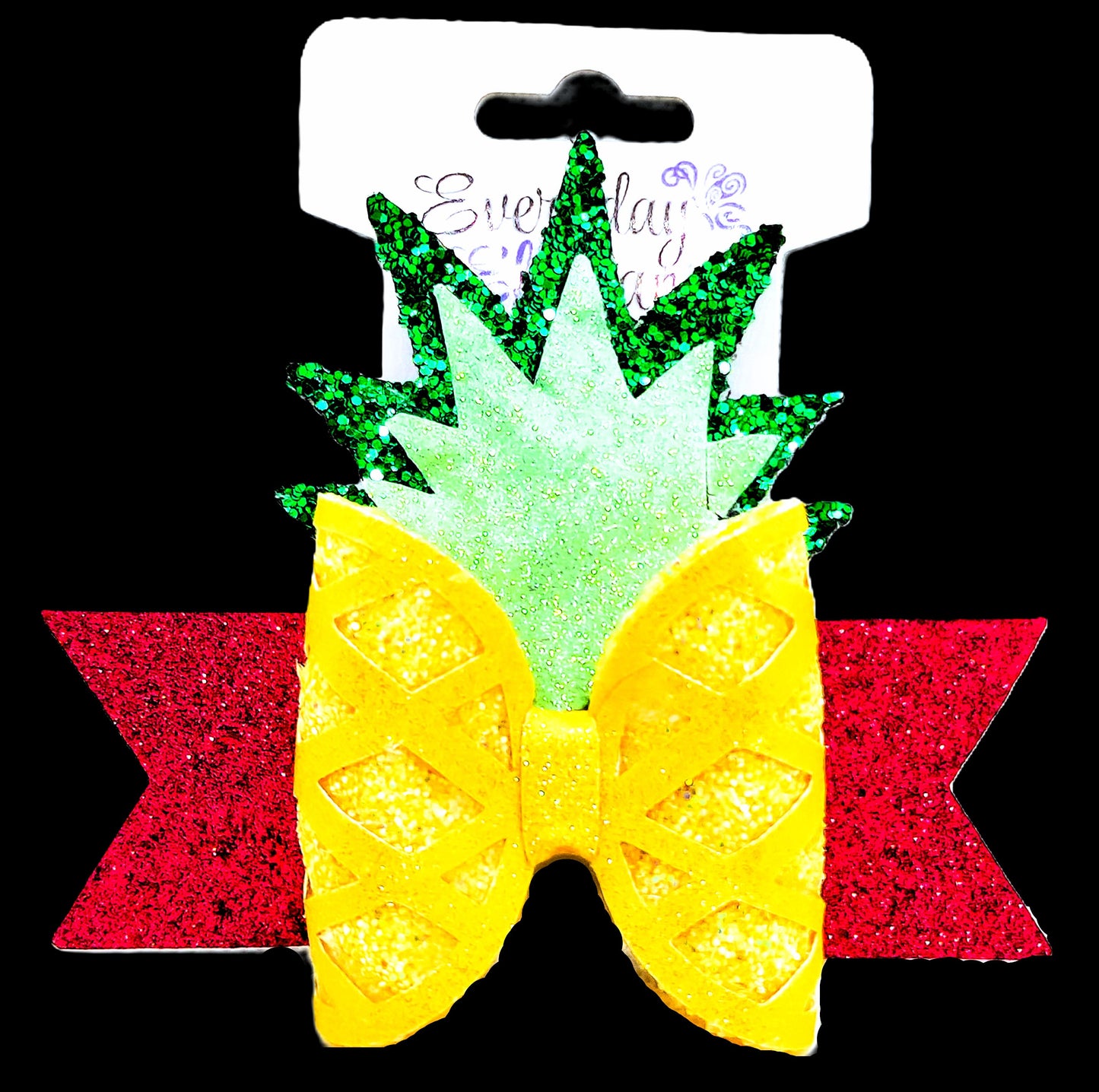 Glitter Pineapple Bow