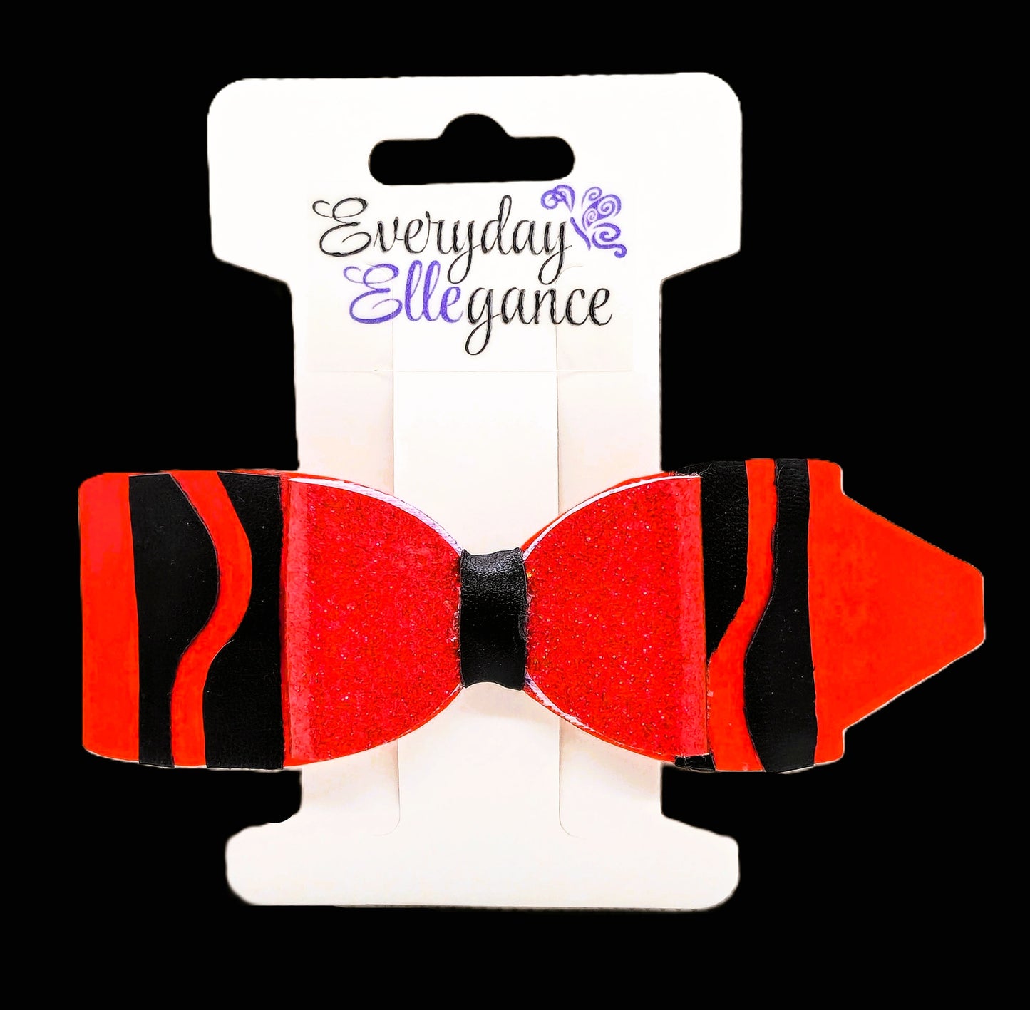 Glitter Crayon Bow Red