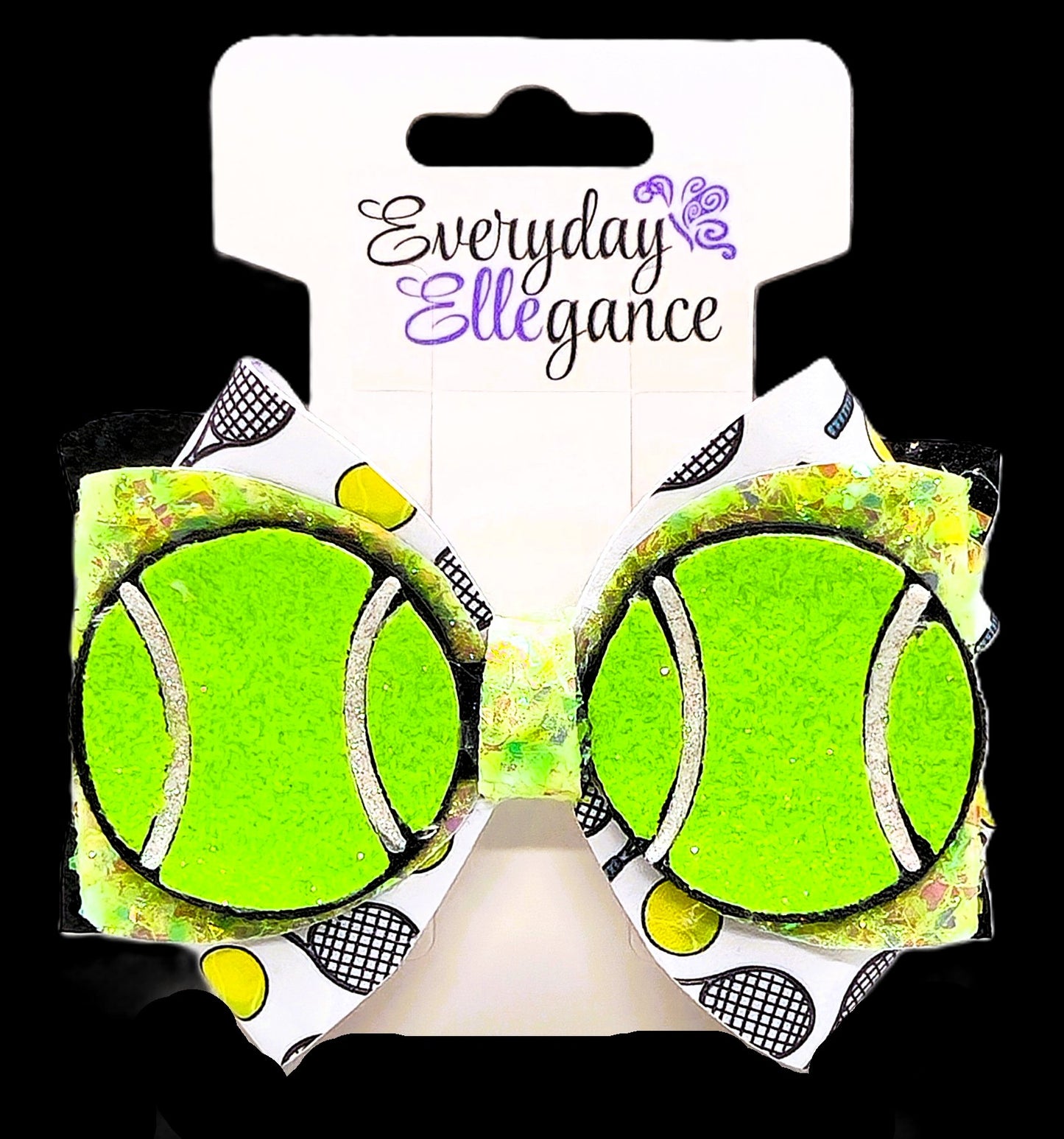 Glitter Tennis Bow