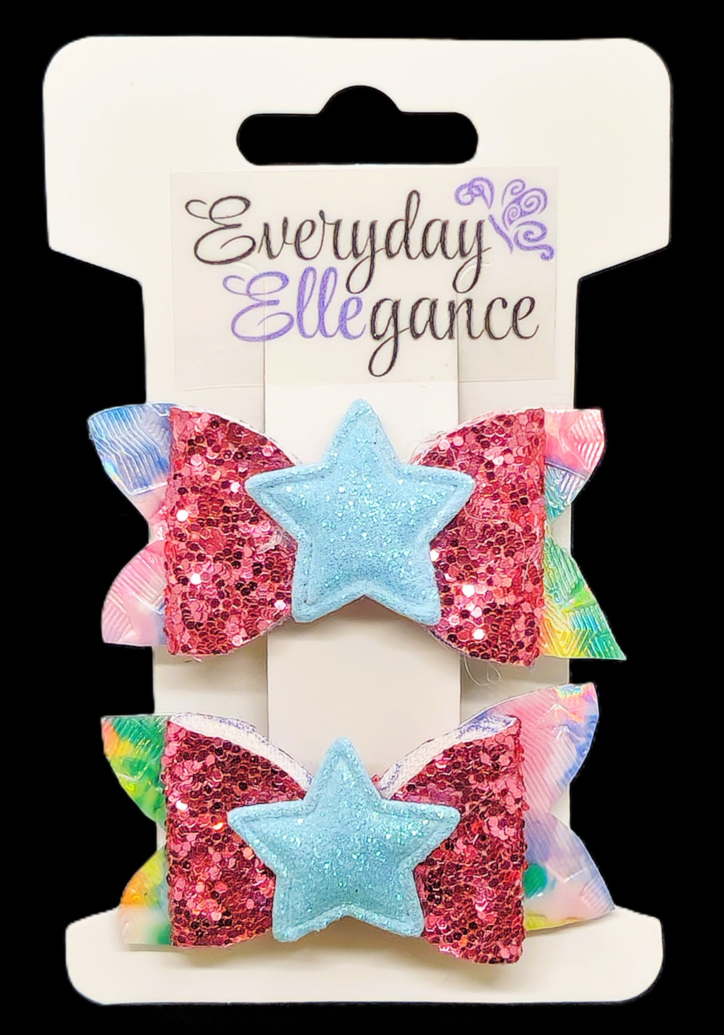 Tie Dyed Glitter Star Set