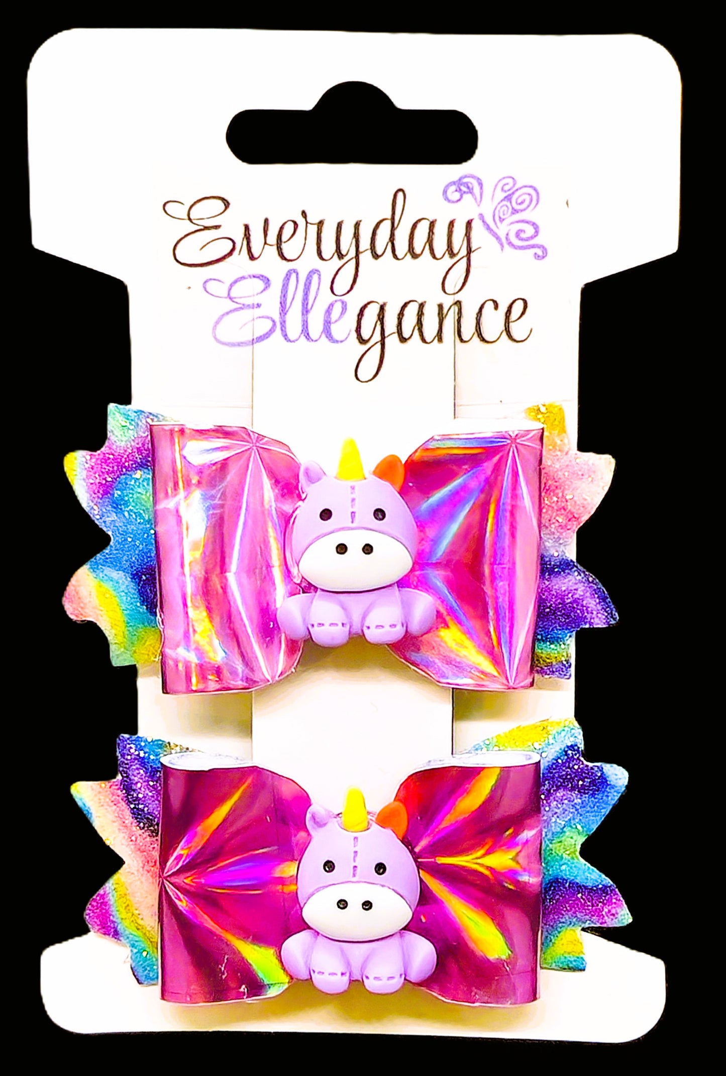 Holographic Glitter Unicorn Set with Unicorn Accents
