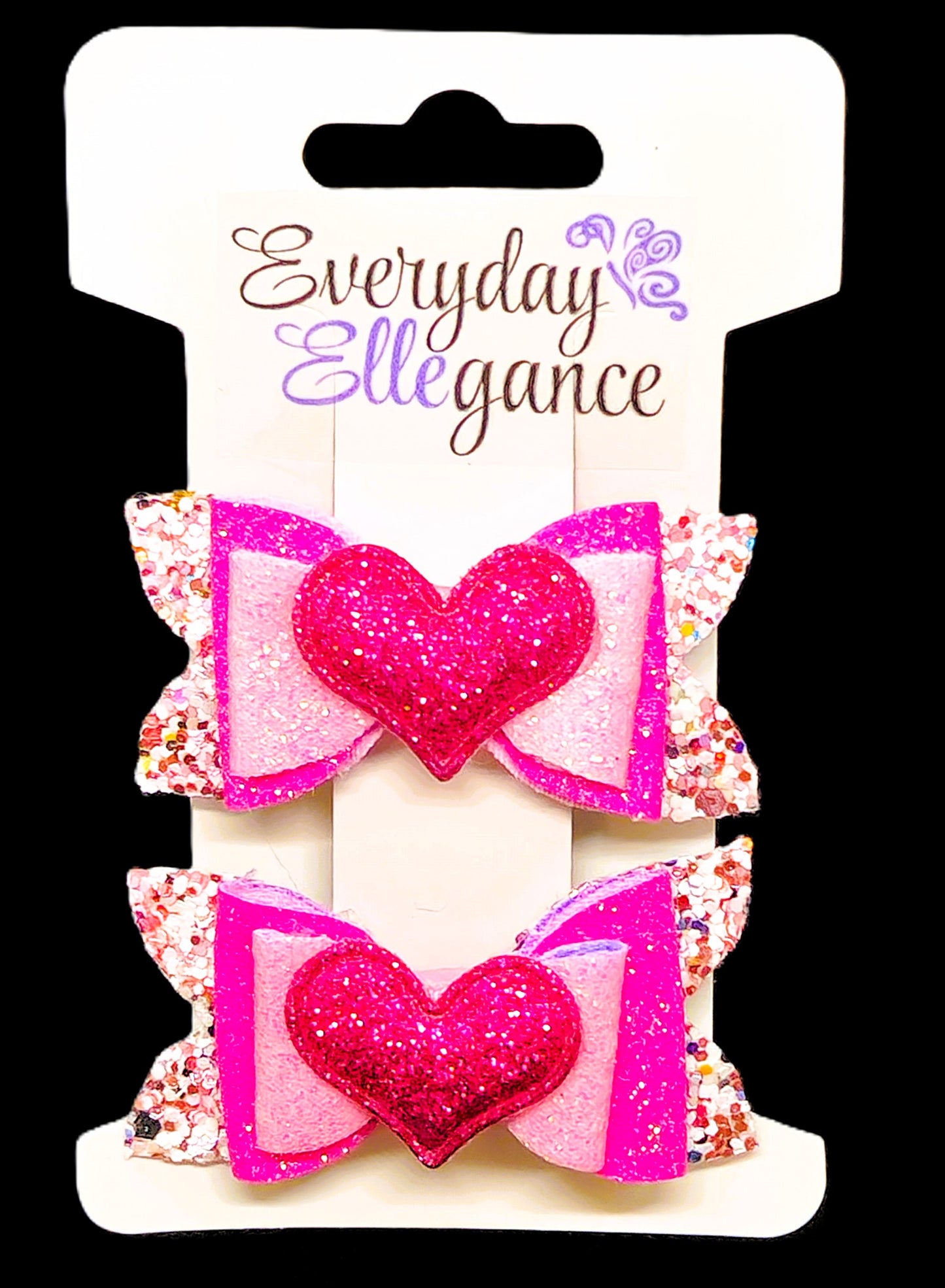 Glitter Heart Set with Glitter Heart Accents