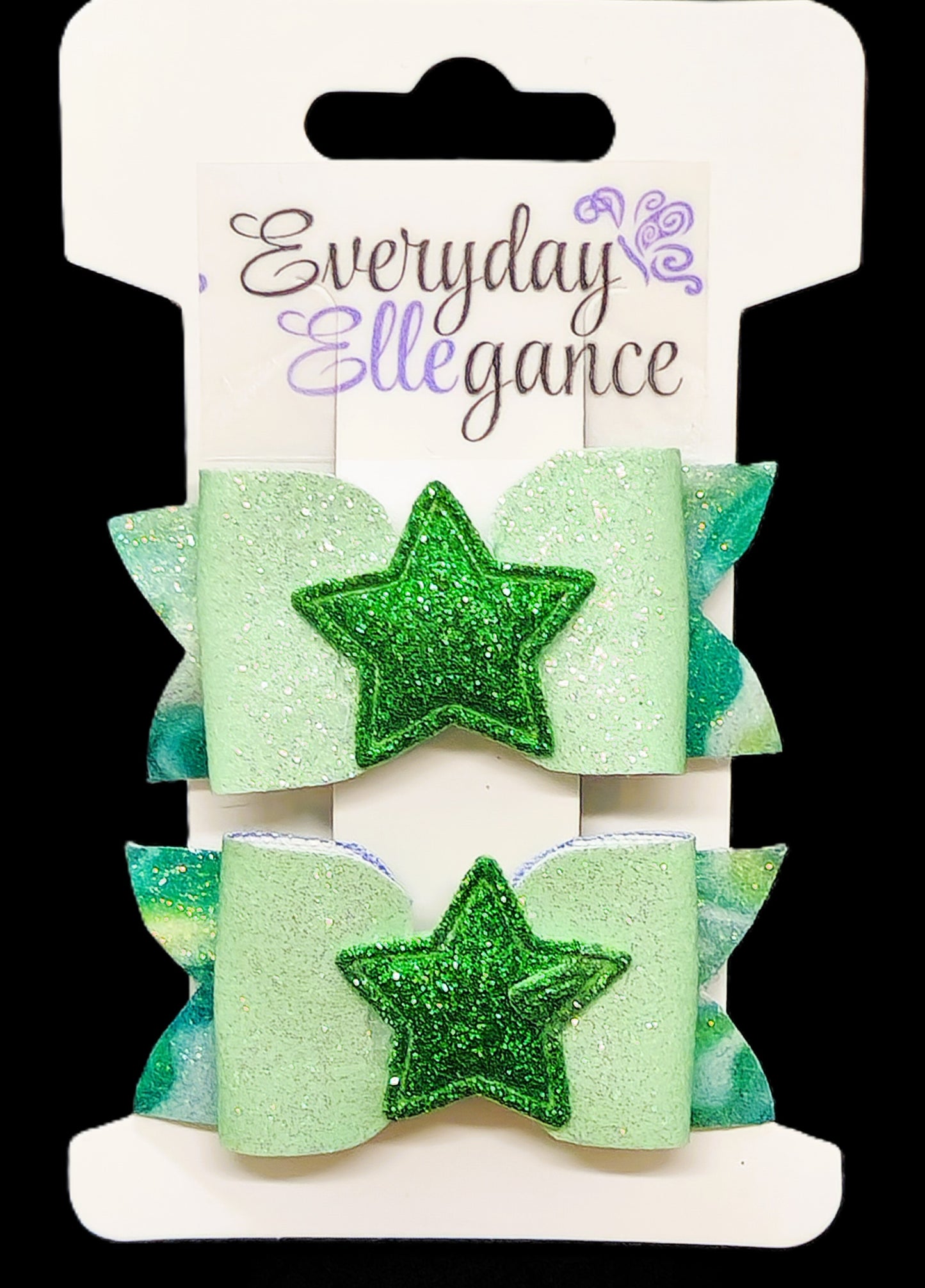 Marbled Glitter Star Set