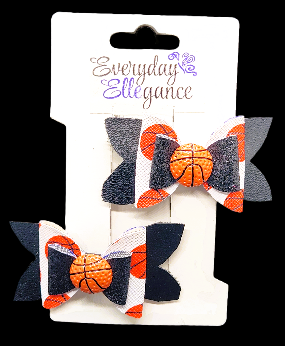 Glitter And Basketball Set with Basketball Accents