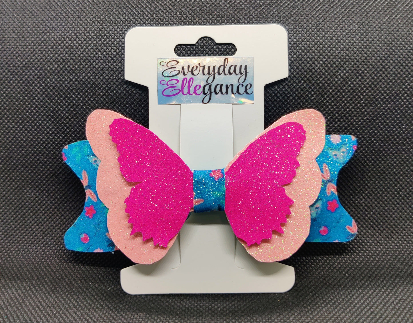 Glitter Butterfly Hairbow 3