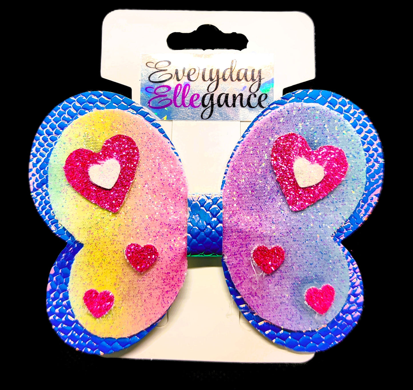 Holographic Glitter Butterfly Hairbow