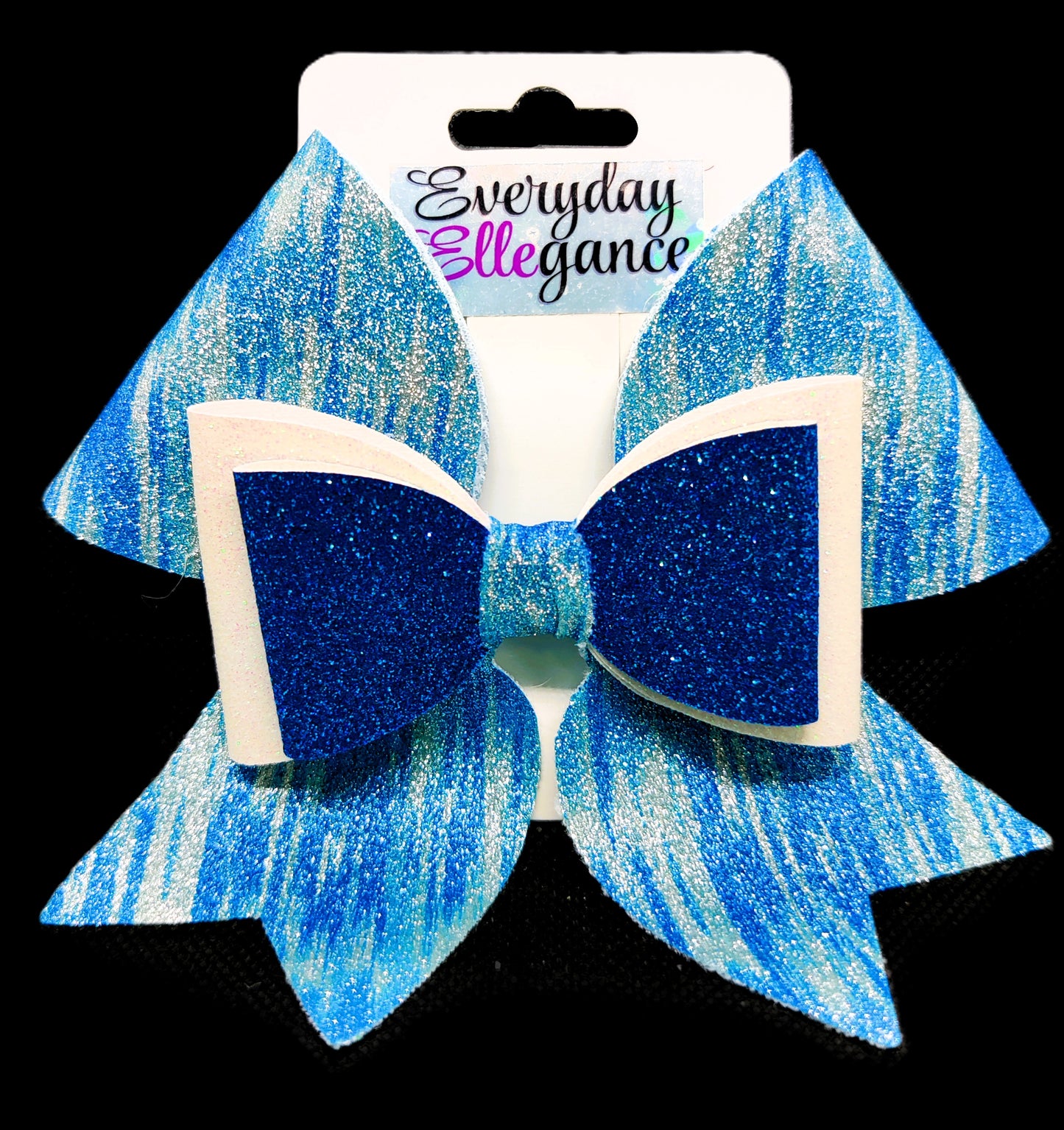 Marbled Glitter Traditional Hairbow
