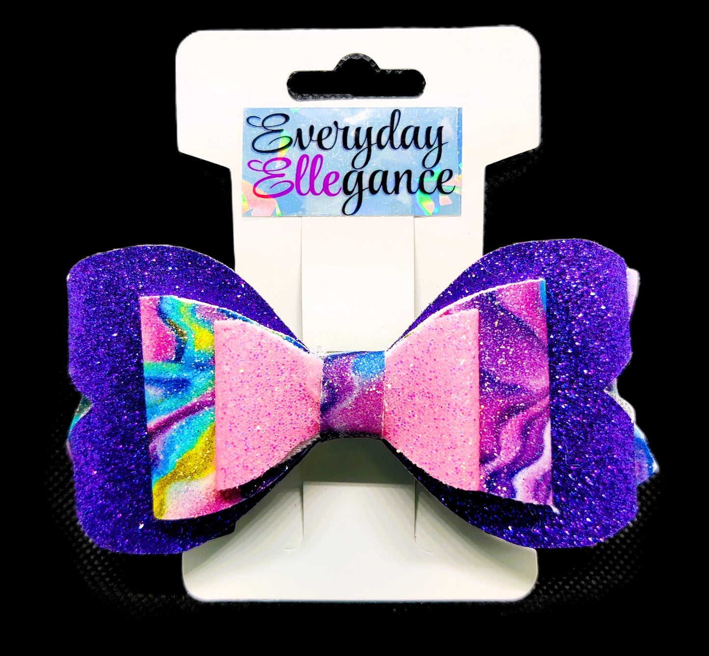 Glitter Marbled Hairbow
