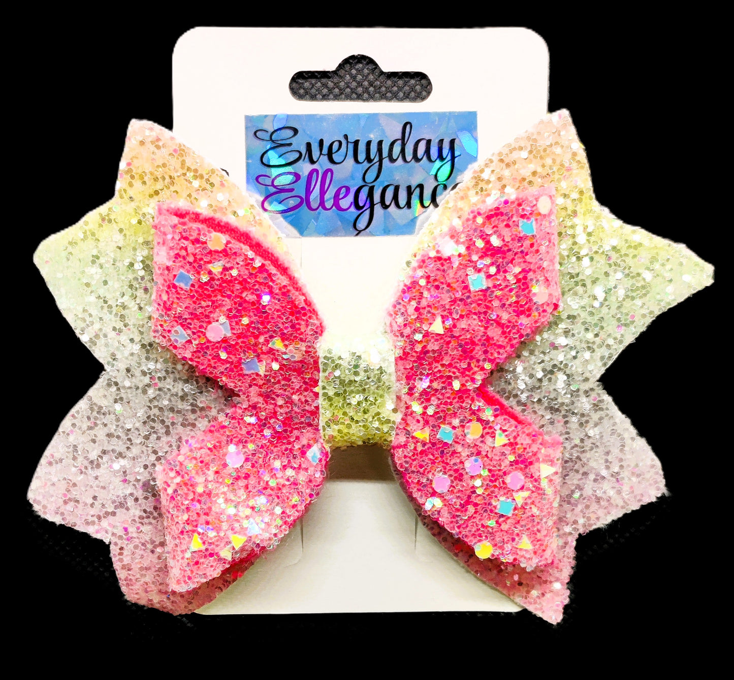 Pastel Glitter Pinwheel Hairbow