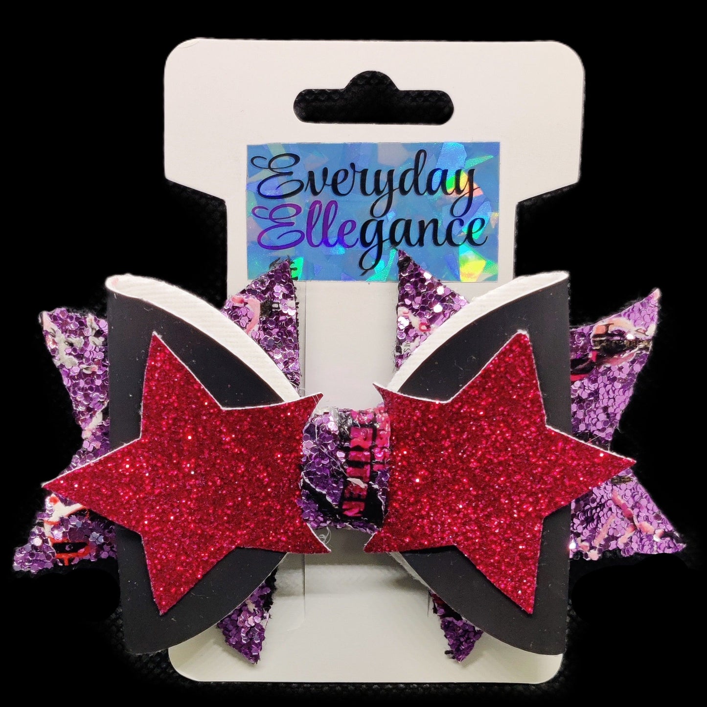 Chunky Glitter Star Hairbow