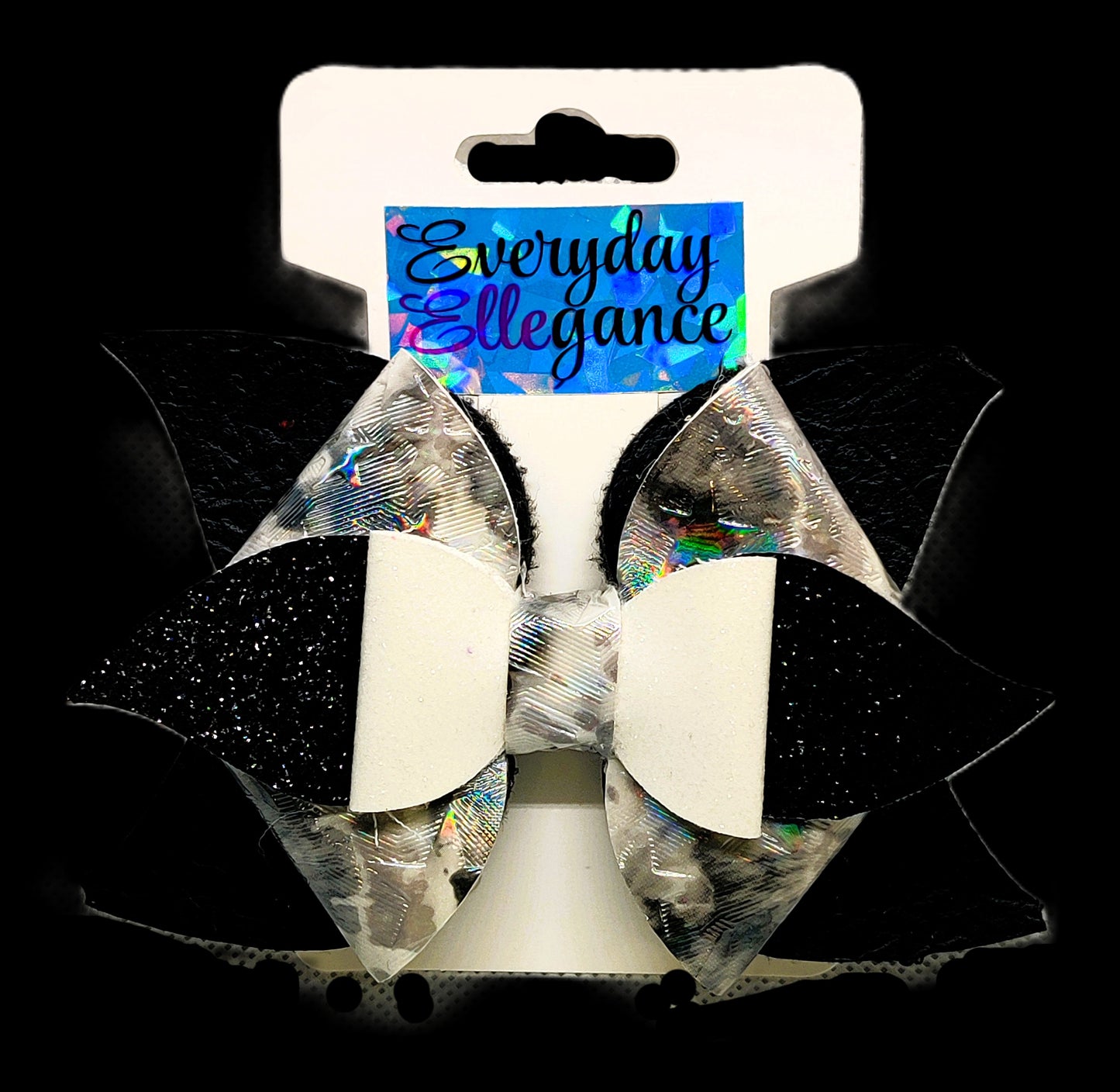 Pinwheel Marbled Glitter Bow