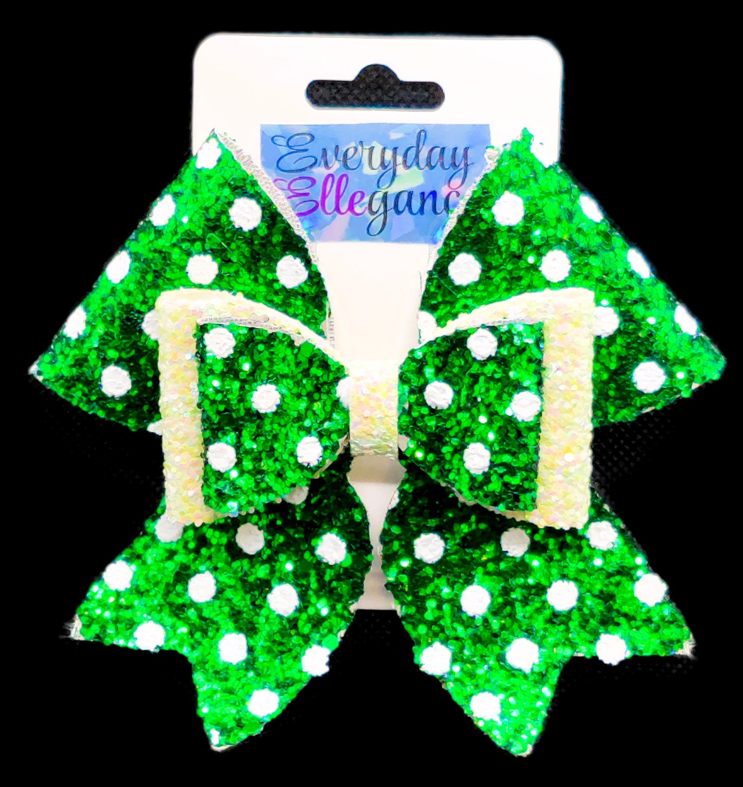 Polka Dot Glitter Bow