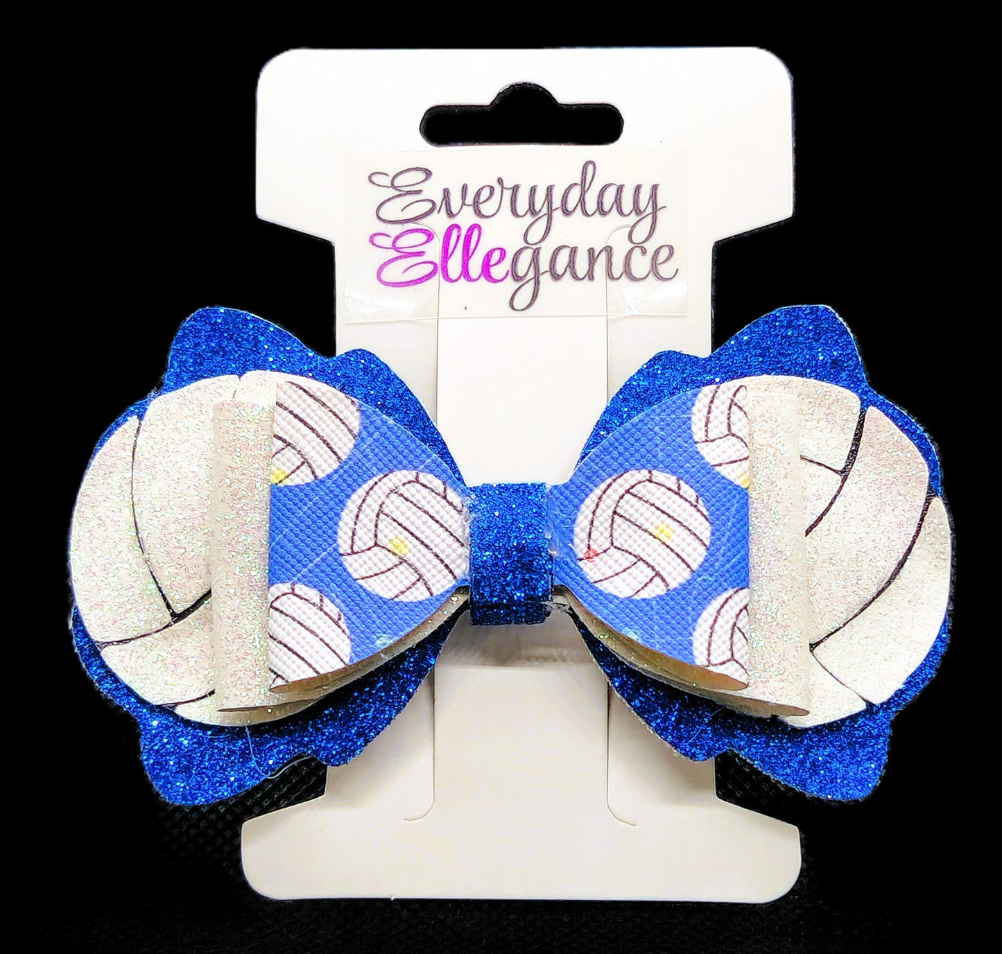 Glitter Volleyball Bow