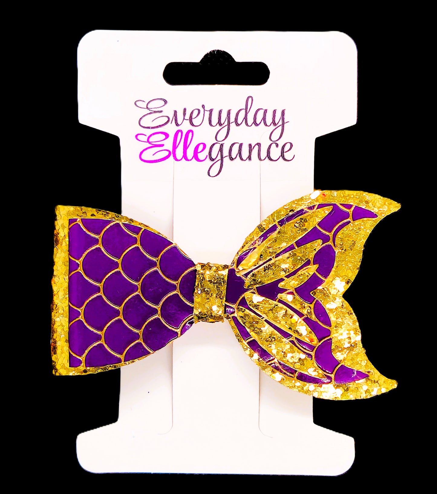 Glitter Cut-Out Fish Tail Bow