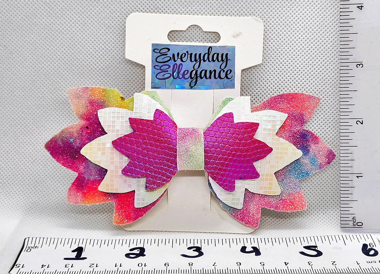 Watercolor Glitter Hairbow