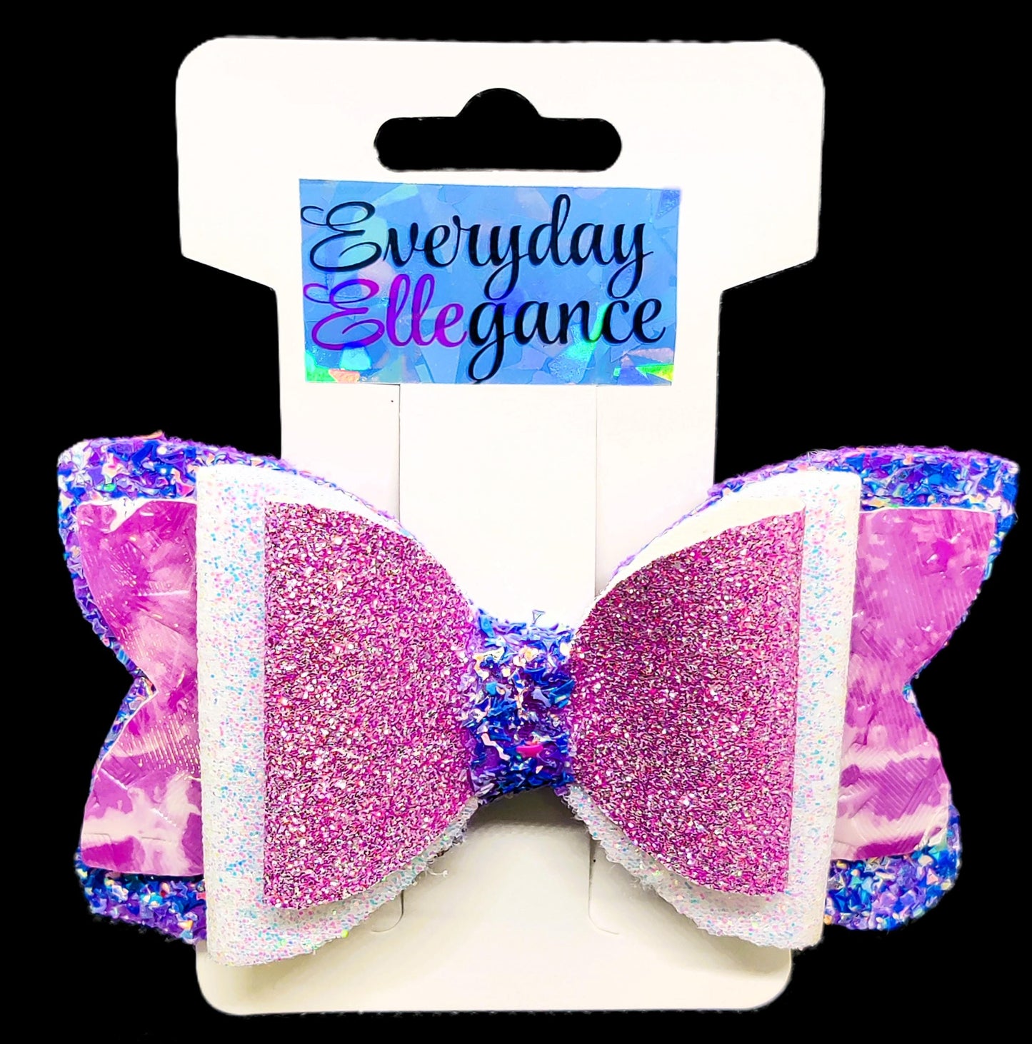 Tie Dyed Glitter Hairbow
