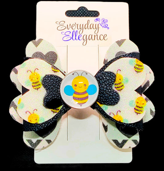 Bumblebee Glitter Bow