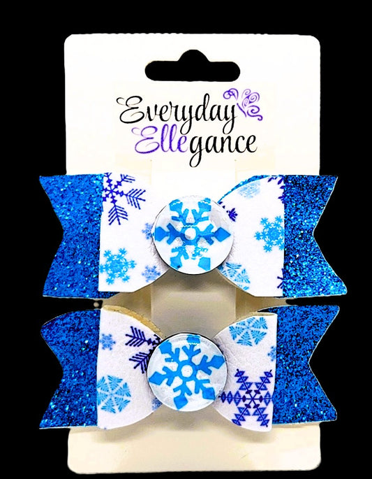 Winter Snowflake Glitter Set with Snowflake Cabochon Accents