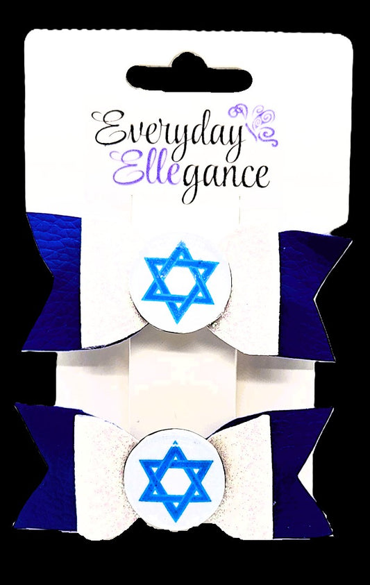 Hanukkah Glitter Set with Star of David Cabochon Accents