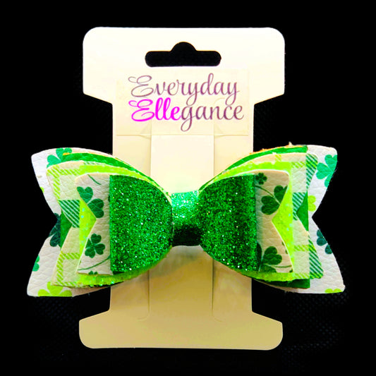 Shamrock Glitter Bow