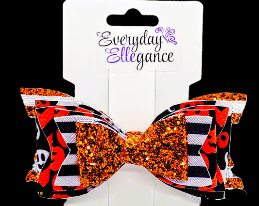 Glitter and Stripes Layered Bow