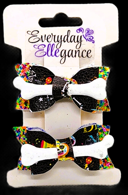 Day of The Dead Glitter Set with Bone Accents
