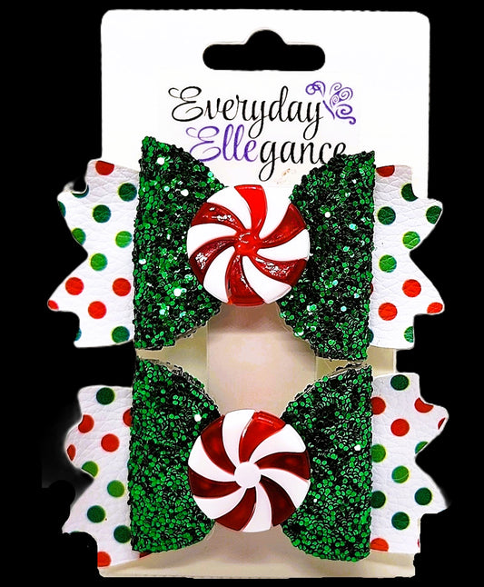 Christmas Polka Dot Glitter Set with Candy Accents