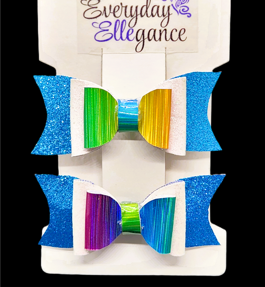 Holographic Glitter Bow Set