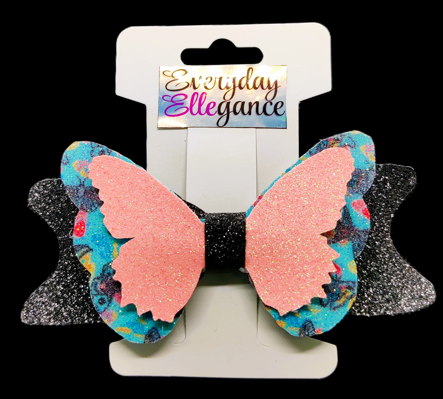 Glitter Butterfly Hairbow 4