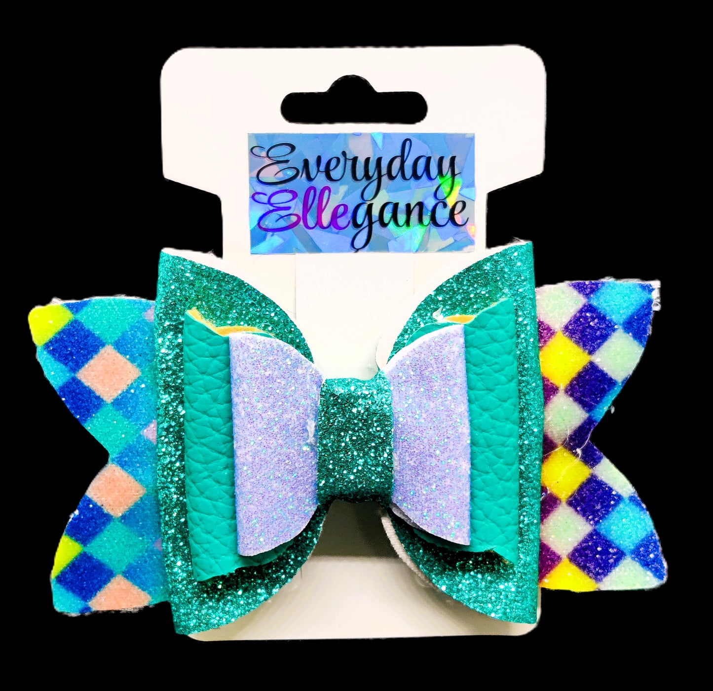 Glitter Geometric Hairbow