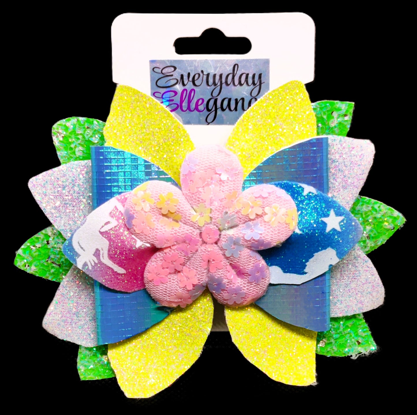 Bloomin Pastel Hairbow with Flower Accent