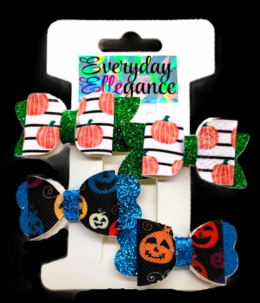 Halloween Pumpkin Glitter Set and Jack-O-Lantern Glitter Set