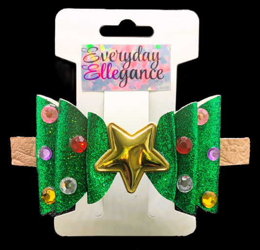 Christmas Tree Glitter Bow