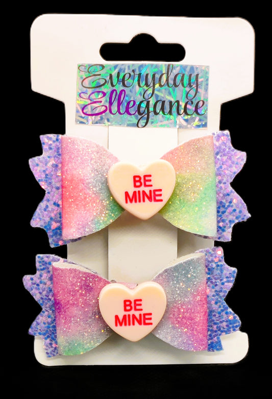 Valentine's Day Glitter Set with Candy Heart Accents