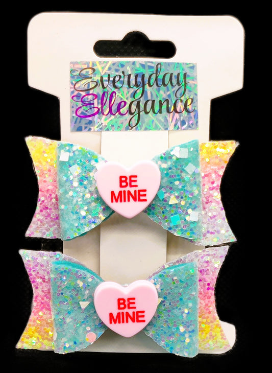 Valentine's Day Chunky Glitter Set with Candy Heart Accents