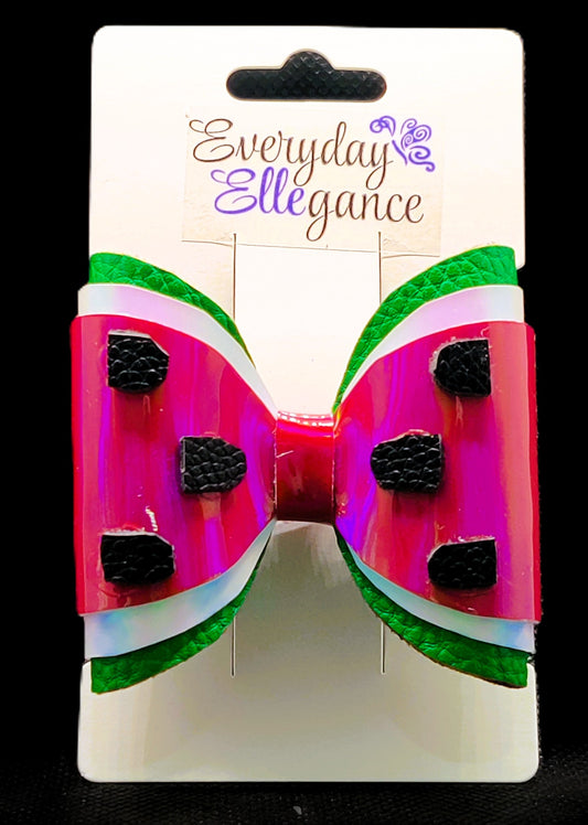 Pearlized Watermelon Bow