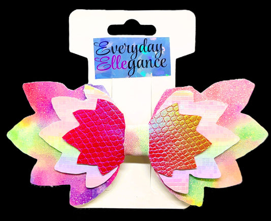Watercolor Glitter Hairbow