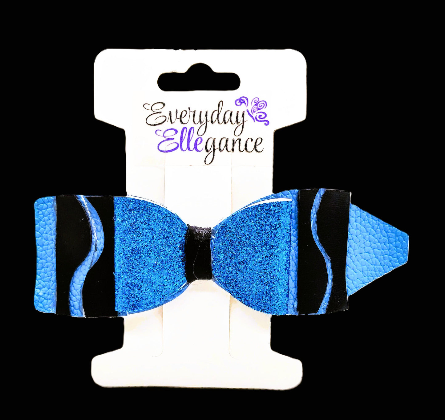 Glitter Crayon Bow Blue